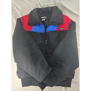 Vintage Gerry USA Puffer Jacket Men Large Black Red Blue Thermolite Cyclone Lite